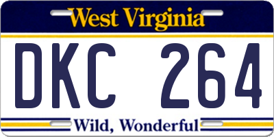 WV license plate DKC264