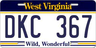 WV license plate DKC367