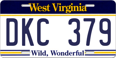 WV license plate DKC379