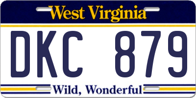 WV license plate DKC879