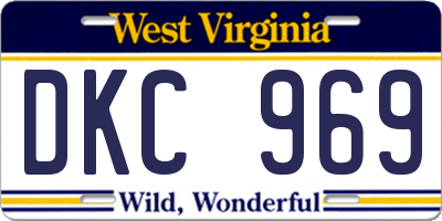 WV license plate DKC969