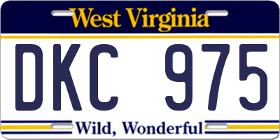 WV license plate DKC975