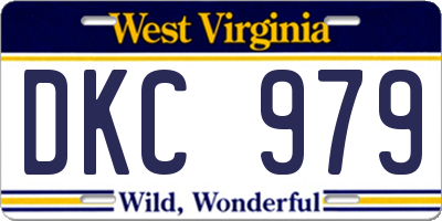 WV license plate DKC979