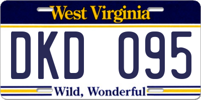 WV license plate DKD095