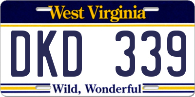 WV license plate DKD339