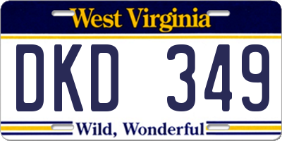 WV license plate DKD349