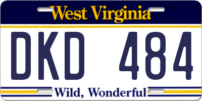 WV license plate DKD484