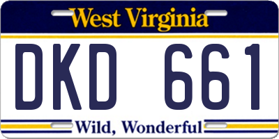 WV license plate DKD661