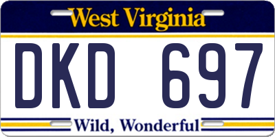 WV license plate DKD697