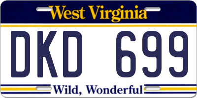 WV license plate DKD699