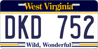 WV license plate DKD752