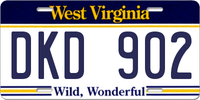 WV license plate DKD902