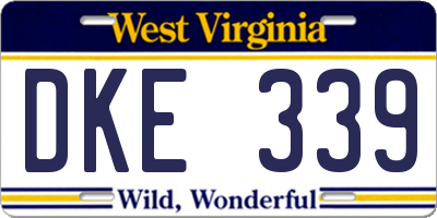 WV license plate DKE339