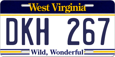 WV license plate DKH267