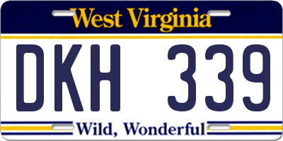 WV license plate DKH339