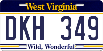 WV license plate DKH349