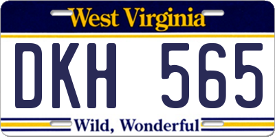 WV license plate DKH565