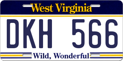 WV license plate DKH566