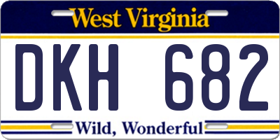 WV license plate DKH682