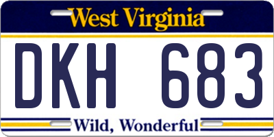 WV license plate DKH683