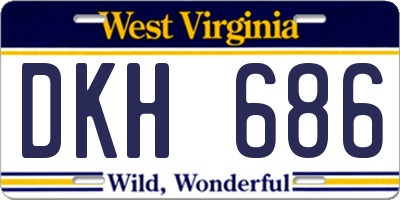 WV license plate DKH686