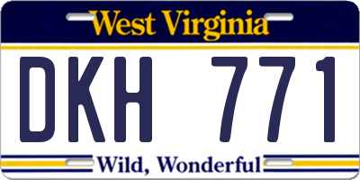 WV license plate DKH771