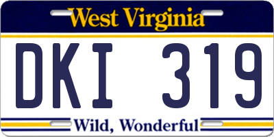 WV license plate DKI319