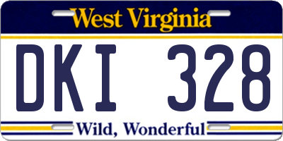 WV license plate DKI328