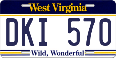 WV license plate DKI570