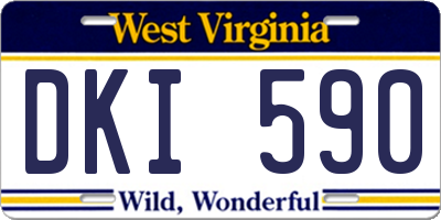 WV license plate DKI590