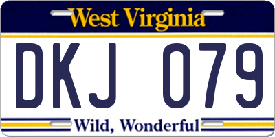 WV license plate DKJ079