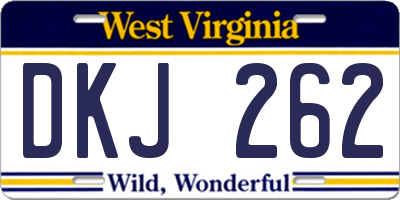 WV license plate DKJ262