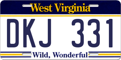 WV license plate DKJ331