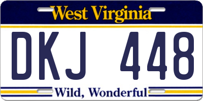 WV license plate DKJ448
