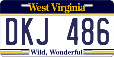 WV license plate DKJ486