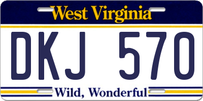 WV license plate DKJ570