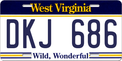 WV license plate DKJ686