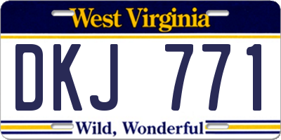 WV license plate DKJ771