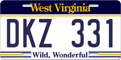WV license plate DKZ331