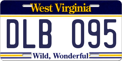 WV license plate DLB095