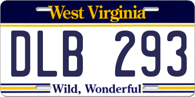 WV license plate DLB293