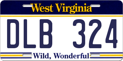 WV license plate DLB324