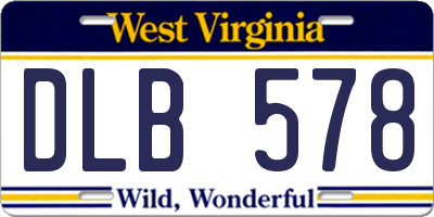 WV license plate DLB578