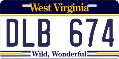 WV license plate DLB674