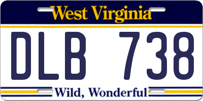 WV license plate DLB738