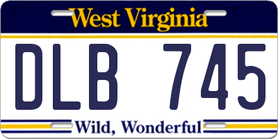 WV license plate DLB745