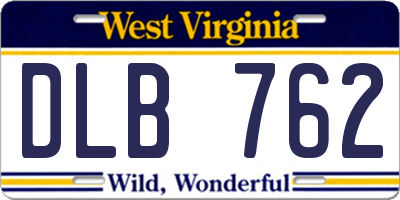 WV license plate DLB762