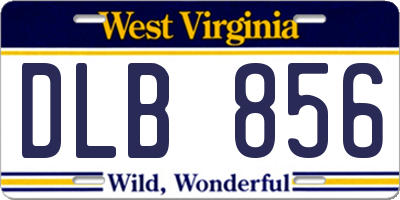 WV license plate DLB856