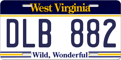 WV license plate DLB882