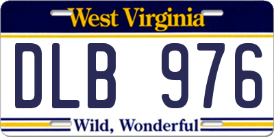 WV license plate DLB976